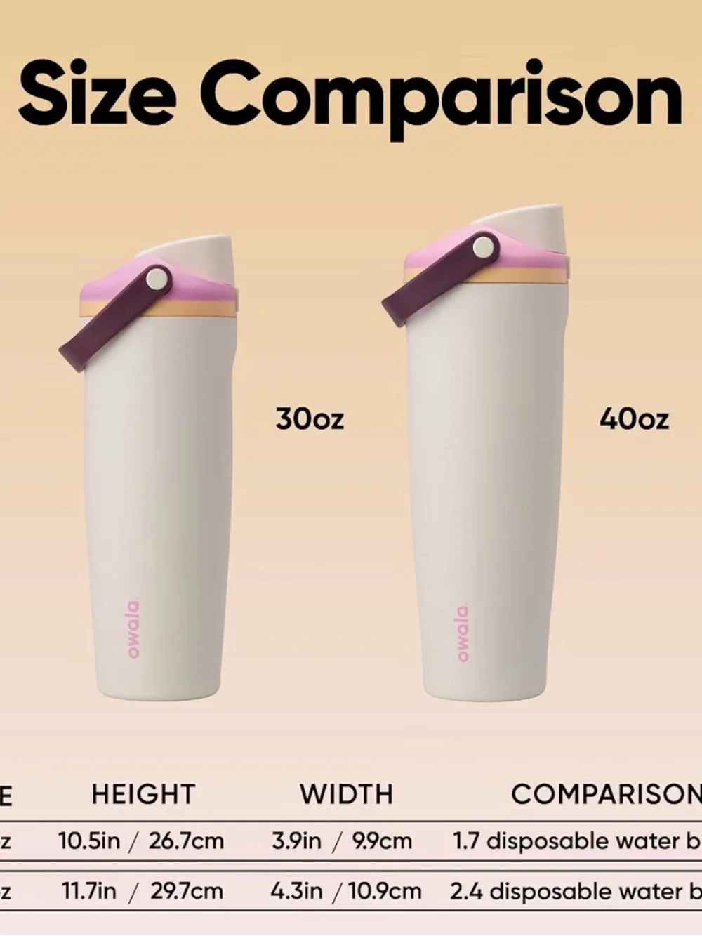 Owala FreeSip Sway Insulated Stainless Steel Water Bottle 30oz in Daybreak